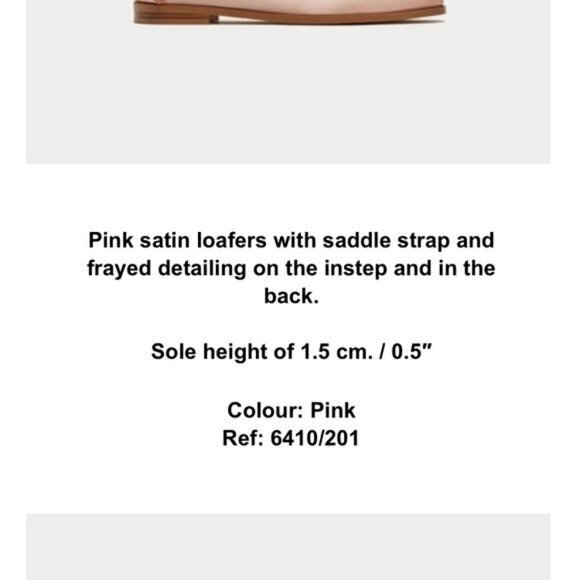 Zara Slip On Basic Satin Slip On Loafer Frayed Fringed Light Pink Womens… - Picture 2 of 11